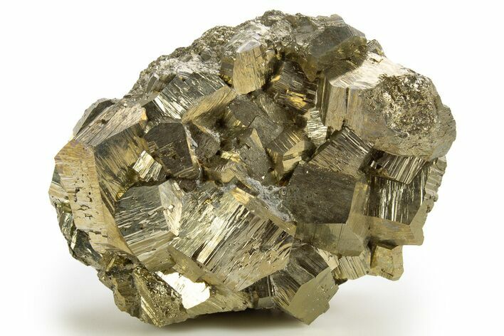 Gleaming Pyrite Crystal Cluster - Peru #329307